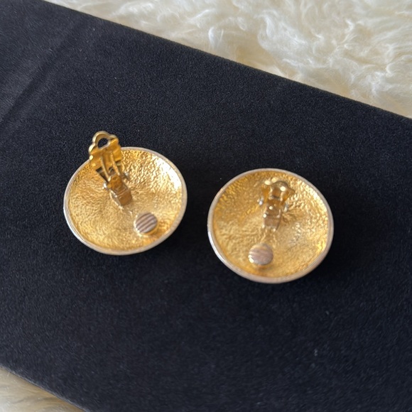 Vintage  18k Gold Plated Givenchy Earrings- 1990s - Picture 6 of 9